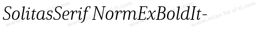 SolitasSerif NormExBoldIt字体转换